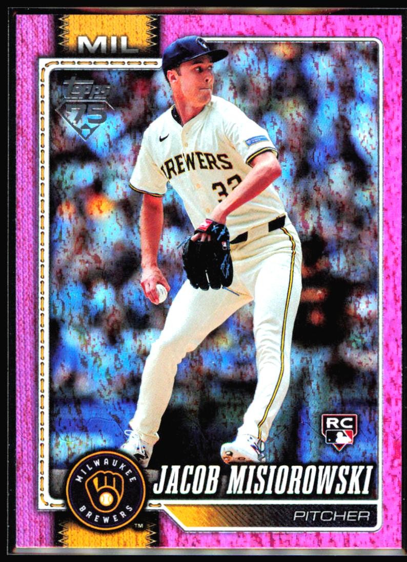2026 Topps Pink Holo Foil Jacob Misiorowski #10 - Milwaukee Brewers