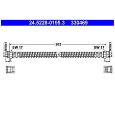 2x Bremsschlauch hinten für Citroen AX ZA- Xsara N0 N1 N2 ZX | 24100238
