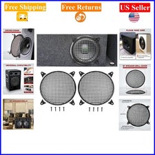 12" Metal Mesh Speaker Grill Covers Pack of 2, Black, Car/Home/Audio