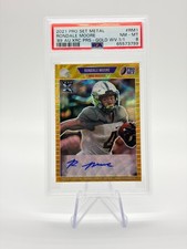 Rondale Moore RC Rookie AUTO 2021 Leaf Pro Set Metal Gold Wave #1/1 Vikings RIP