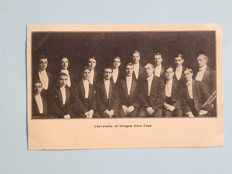 Early 20thC University of Oregon Glee Club PC Lrg Group Mens Photograph Tuxedo's