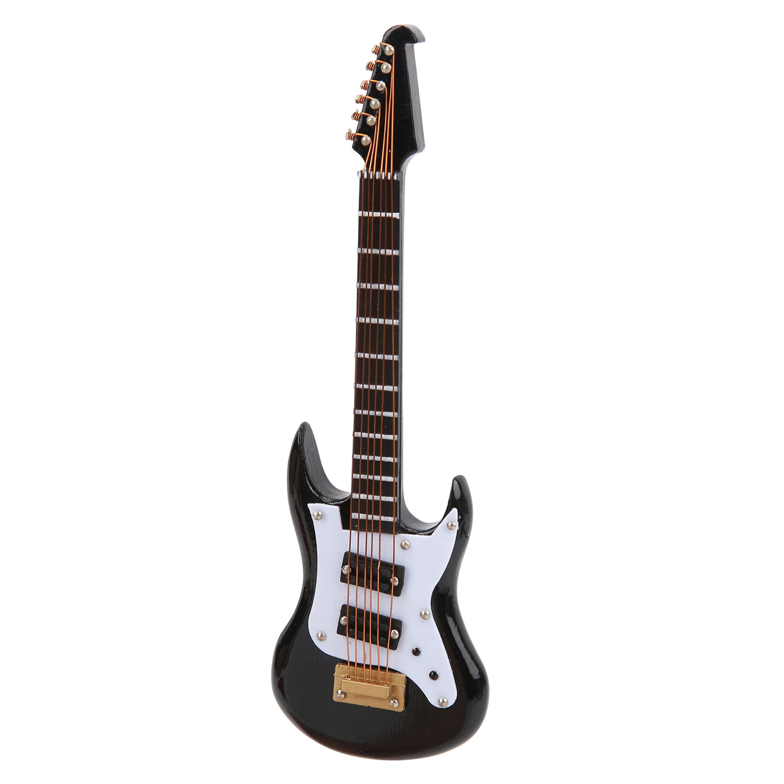 Mini Guitar Model Exquisite Desktop Ornament For Music Lovers Black Trending