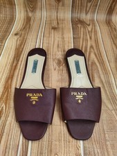 Prada  Saffiano Leather Logo Embellished  Bur...