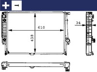 Mahle MotorküHler WasserküHler Cr 326 001S FüR E34 Bmw E32 7Er 5Er 530 535 730