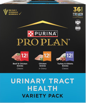 Purina Pro Plan Urinary Tract Health Variety Pack Canned Cat Food, 36x3-oz can