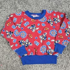 Vintage Mickey  s Stuff For Kids Graphic Pajamas Top Shirt Red Blue. No Size Tag
