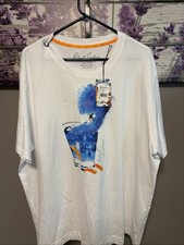 Robert Graham White Short Sleeve Tee Surf Graphic NWT Size 2XL