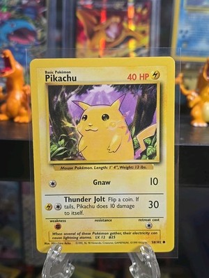 1999 Pokémon TCG Base Set Pikachu 58/102 MINT