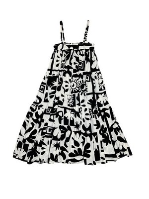 Abel The Label Black and White Trapeze Maxi Dress Size XS