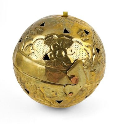 VTG Silver Plated Hinged Pomander Potpourri Fragrance Diffuser Scent Ball