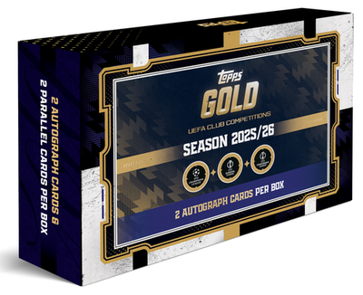 2025/26 TOPPS GOLD UEFA Club Competition BOX (2 AUTOs) UCC Soccer