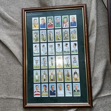 Vintage Framed Football, Cricket,Men Of The Moment, Golfers,Jockey, Rugby Cards