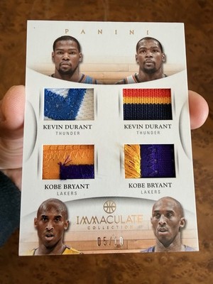 2012-13 Panini Immaculate Collection Prime Patch Durant Kobe Bryant gold  5/10