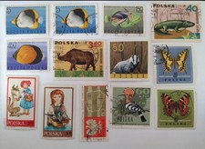 Lot 200 timbres de collection vintage Pologne XXe siècle (1920 à 1980)