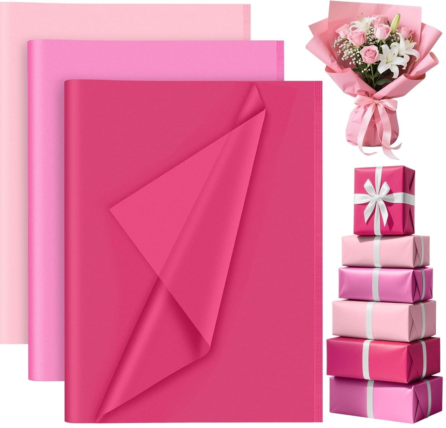 For Gift Bags, Colored Gift Wrapping Paper Tissue Bu