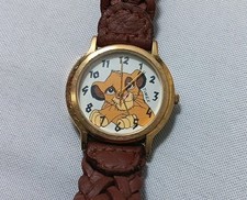 Vintage Disney The Lion King SIMBA Timex Wristwatch Watch Rare Braided Band