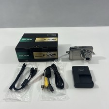 Fujifilm FinePix F50fd Silver 12MP Digital Camera For Parts “lens Error”