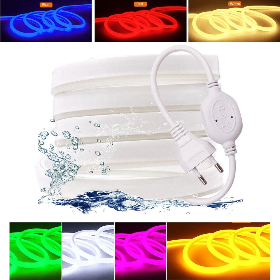 Neon COB LED Streifen 230V RGB Stripe Flex Schlauch Lichtband Außen Beleuchtung - Bild 3 von 4
