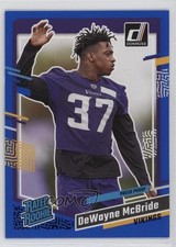 2023 Panini Donruss Rated Rookie Press Proof Blue DeWayne McBride #366 14dq