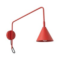 Wandleuchte Stahl Rot Schalter Schalter E14 B:14 Cm Wandlampe Wohnzimmer