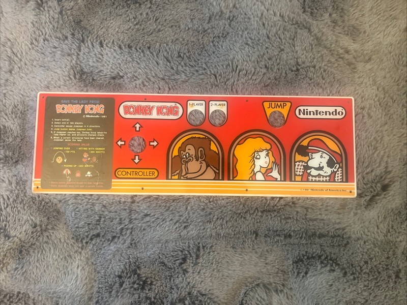 Donkey Kong (1981) Arcade marquee Martinet Super Mario Bros Movie Nintendo
