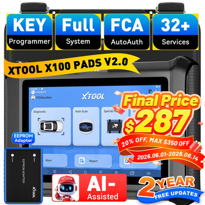 XTOOL USED X100PAD S V2.0 IMMO Key FOB Programmer Car Diagnostic Tool Scanner