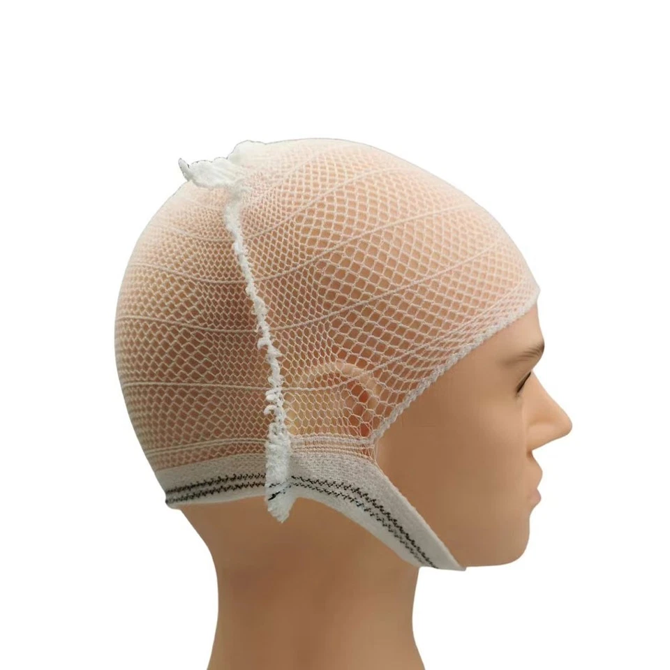5Pcs Elastic Mesh Cap Fixed Cover Head Injurie Postoperative Nursing Bandage Cap - Image 2 of 4
