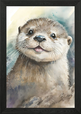 Otter Tier Wild Gerahmtes Wandbild Poster Leinwanddruck Bild