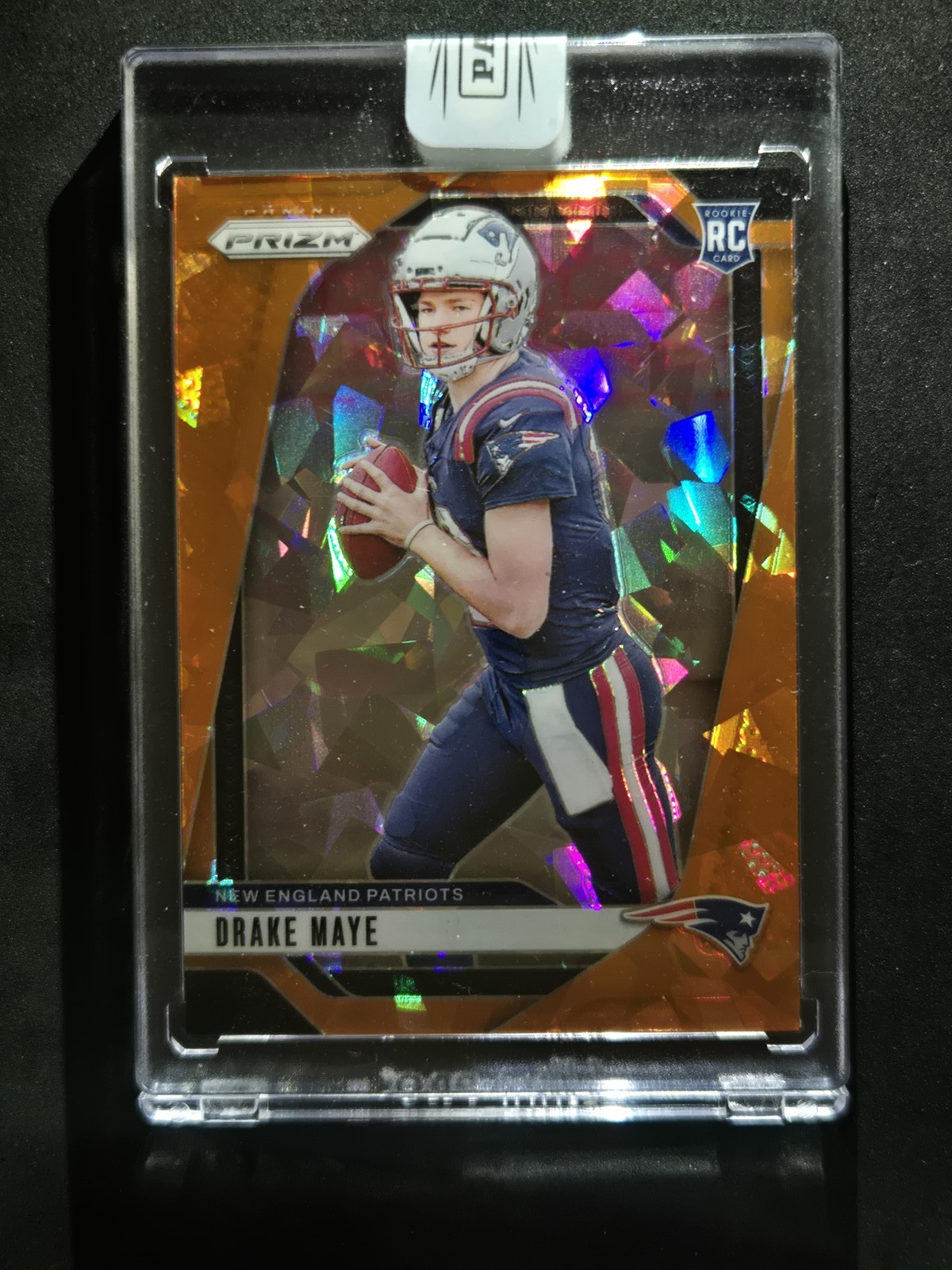 2024 Panini Prizm #329 Drake Maye Orange Ice