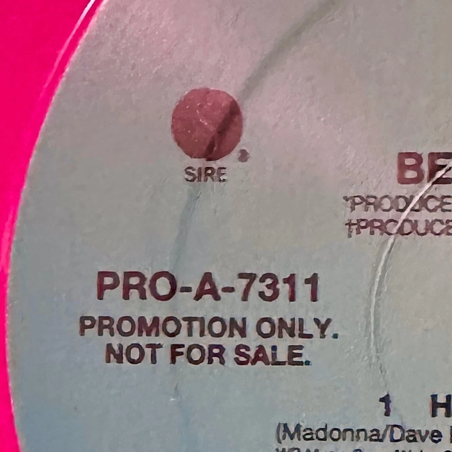 Rare Limited 1994 U.S DJ Promo Pressing 2LP Pink Vinyl Madonna Bedtime Stories - Image 2 of 4