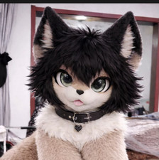 Fursuit Long Fur Husky Fox Mascot Head Party Halloween Fur Cosplay-Promotion