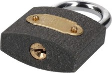 50mm Heavy Duty Cast Iron Padlock Outdoor Safety Security With 2 Key UK DINA 1PC