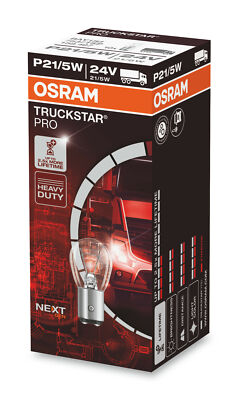 10 x Osram Truckstar Pro NextGen Lampen P21/5W 24V 21/5W BAY15d  7537TSP lamp 