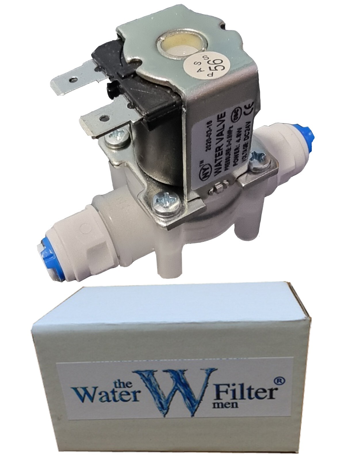 Reverse Osmosis Solenoid Valve 1/4"" ports Pushfit for RO System