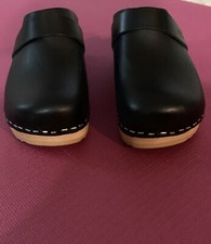 SWEDISH HASBEENS SWEDISH HUSBAND CLOG BLACK SIZE 35