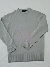 Mens Jumper D H Men Size M Round Neck Long Sleeve Grey 4298