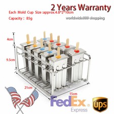 10 Pcs DIY Stainless Steel Frozen Mold Ice Cream Popsicle Model Mold Pop Holder