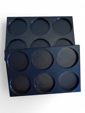 Set of 5, 3x2 Round Movement Trays for 25mm Bases Black, Warhammer Fantasy, 40K