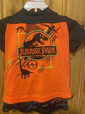 Toddler Baby Boy Jurassic Park 2 Piece Poly Active Tee and Shorts Set 18 months
