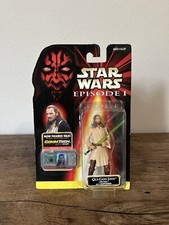 1999 Star Wars QUI-GON JINN Jedi Master Episode 1 CommTech Figure NEW 3 3/4