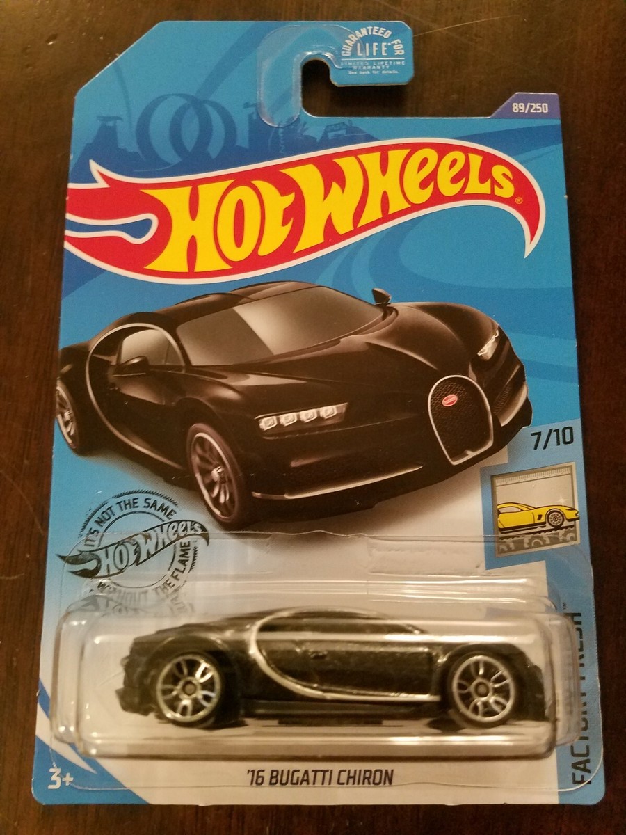 Hot Wheels 2020 '16 Bugatti Chiron Black HW Factory Fresh #7/10 *WHEEL  ERROR*