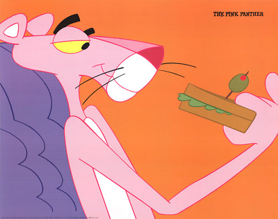 BLAKE EDWARDS The Pink Panther Enjoying Someone Else's Sandwich 22'' x 28'' Offset