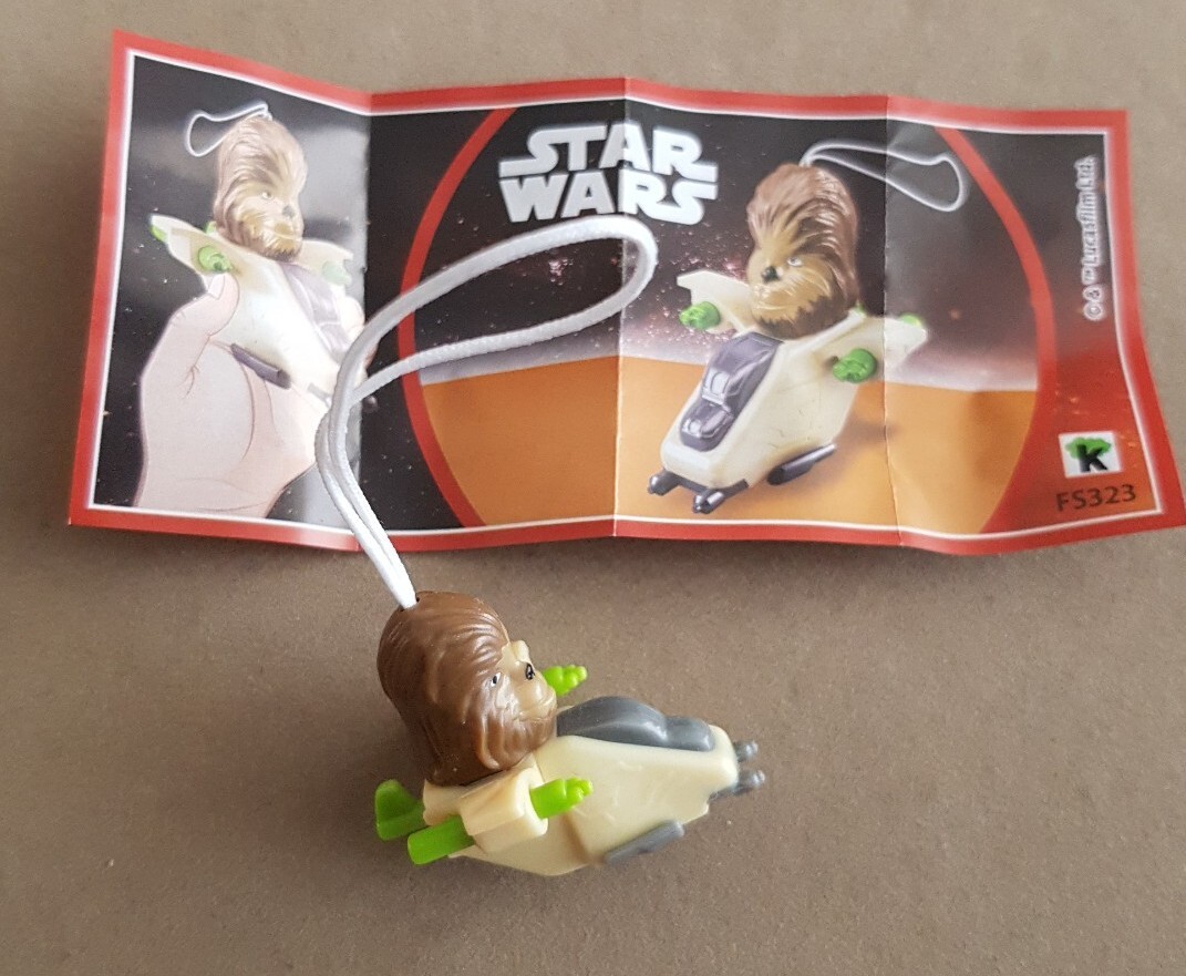 Kinder Egg Surprise Toy Figure & Paper ~ Star Wars Chewbacca