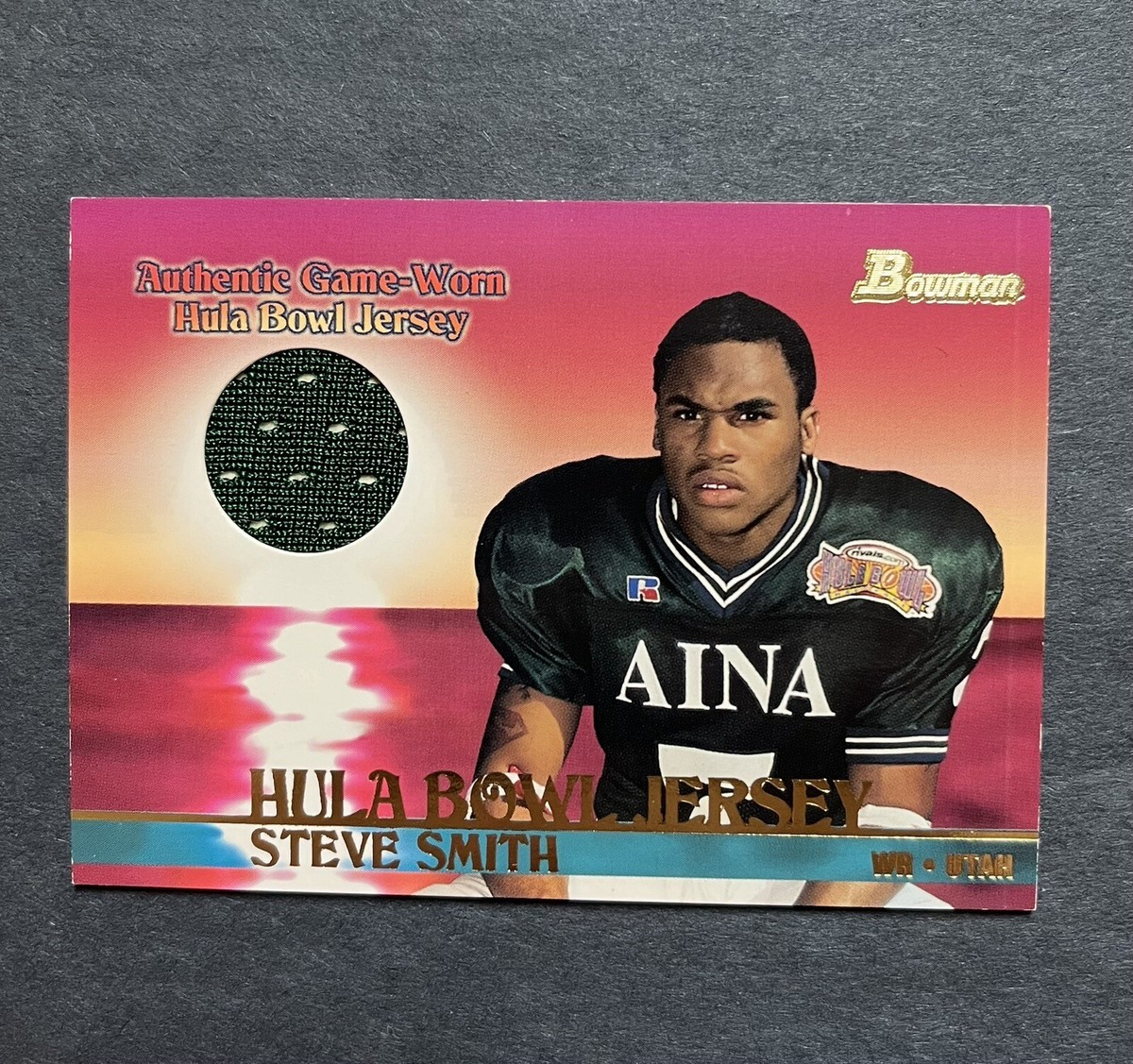 2001 Bowman Steve Smith Hula Bowl Game Worn Jersey Rookie RC BJ-SS