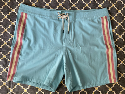 FAHERTY BRAND NEW MEN'S SURF STRIPE BOARD SHORTS SIZE 42