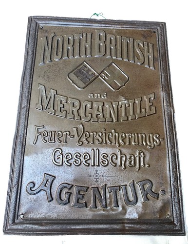 1900 Rarität North British & Mercantile Feuerversicherung AGENTUR Schild DRESDEN - Bild 8 von 13