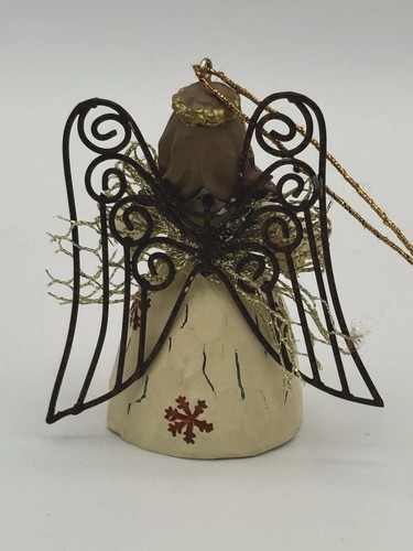 Angel Wood Look Christmas Ornament 3.5" Tall - Picture 2 of 4