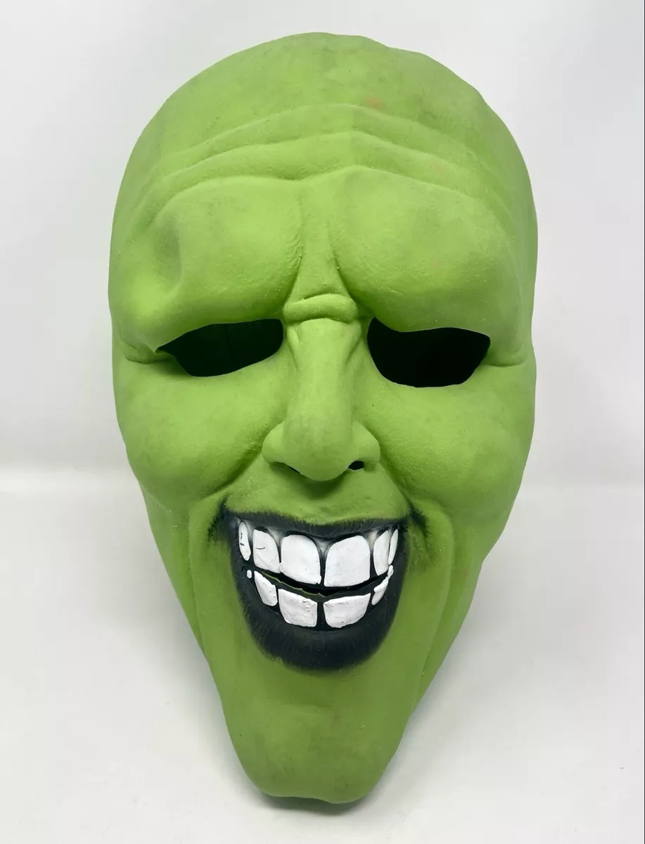 Deluxe 'The Mask' Green Mask Latex Full Head Jim Carrey Fancy Dress Mask