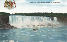 Postcard American Falls Queen Victoria Falls Canada