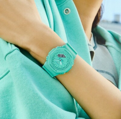 Casio G-Shock GMA-P2100-2A Turquoise Analog Digital Octagon Ladies